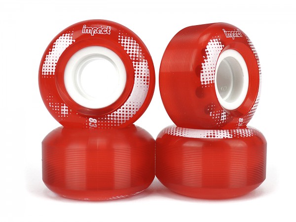 Impact Cruiser Wheels Clear Red 53mm 83A