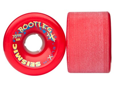 Seismic Bootleg Longboard Wheels 70mm 80A Opaque Red