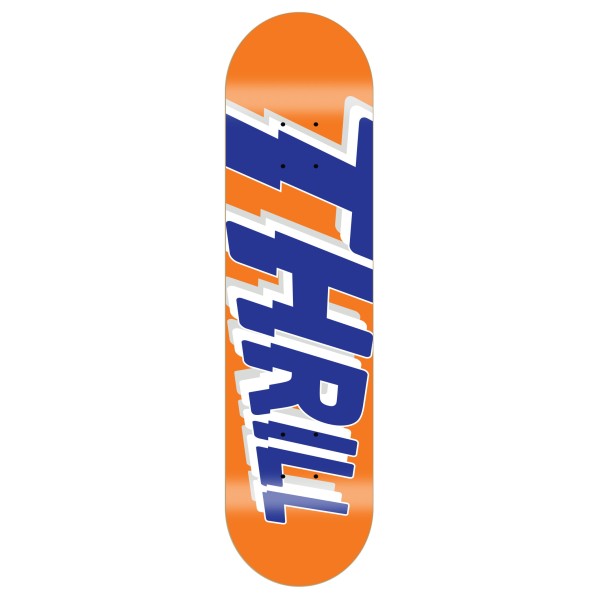 Thrill Skateboard Deck Logo Orange