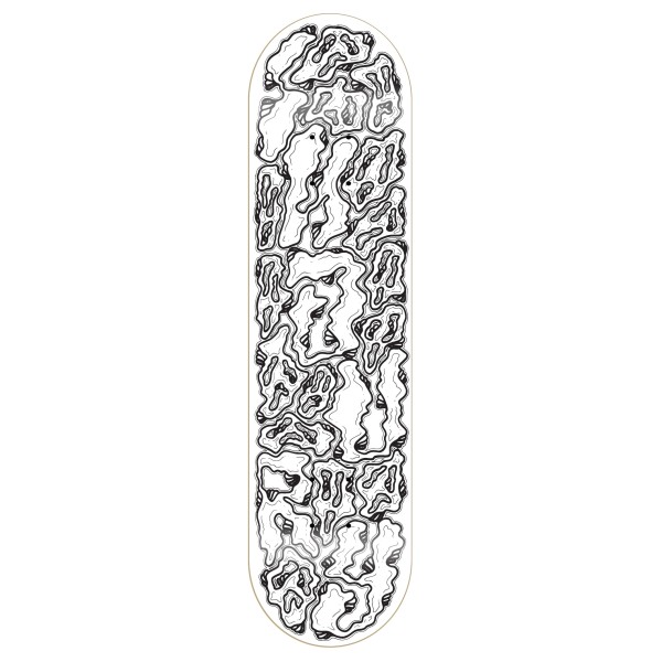 INJURY Skateboard Deck Ghosts White