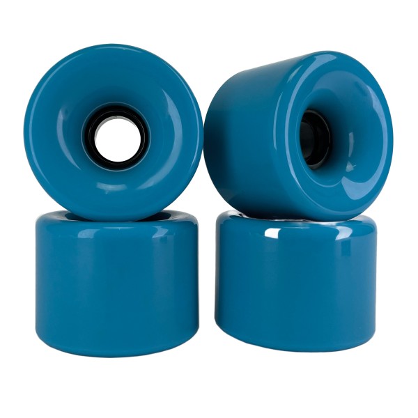 Blank Longboard Wheels Cyan Blue 70mm 82a