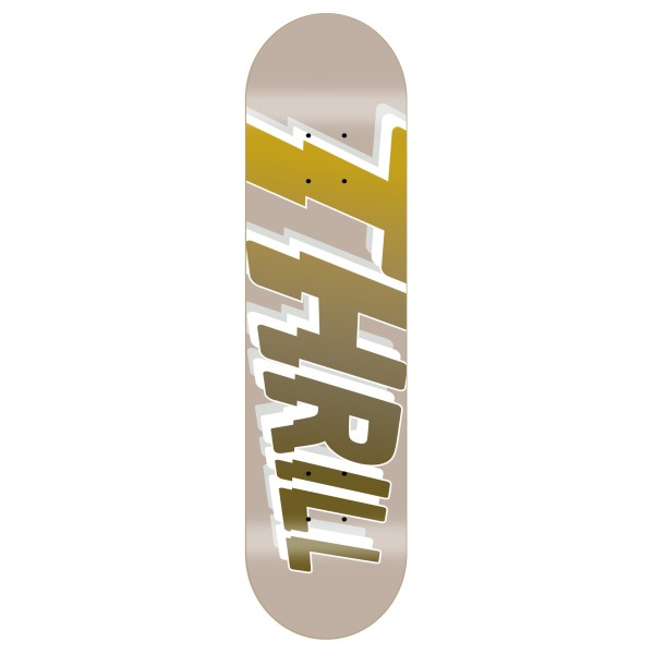 Thrill Skateboard Deck Logo Sand