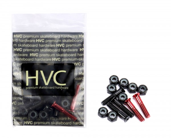 HVC Hardware Set Kreuzschlitz 1" schwarz / rot