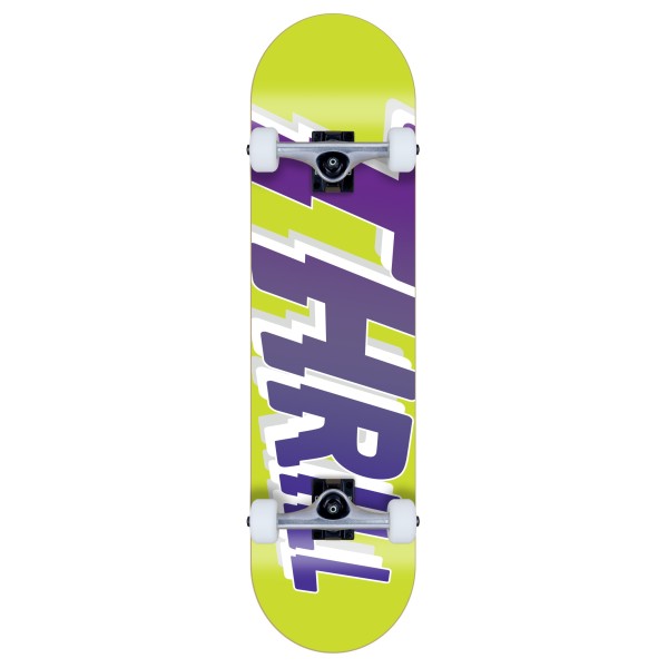 Thrill kids complete skateboard Logo Lime 7.25