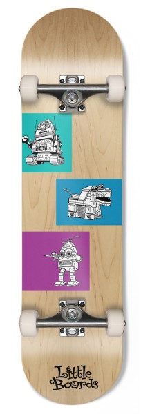 Little Boards Kinder Skateboard Robots 7.3