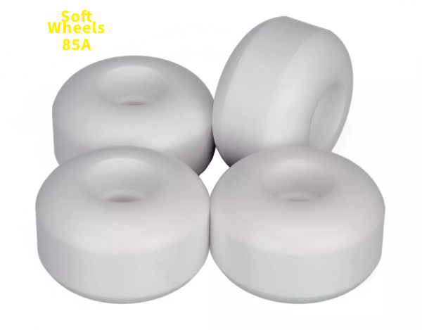 Blank skateboard wheels Soft White 52mm 85A